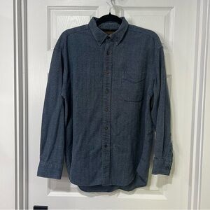 St. John's Bay Dark Blue Casual Button-Down Shirt 💯 cotton